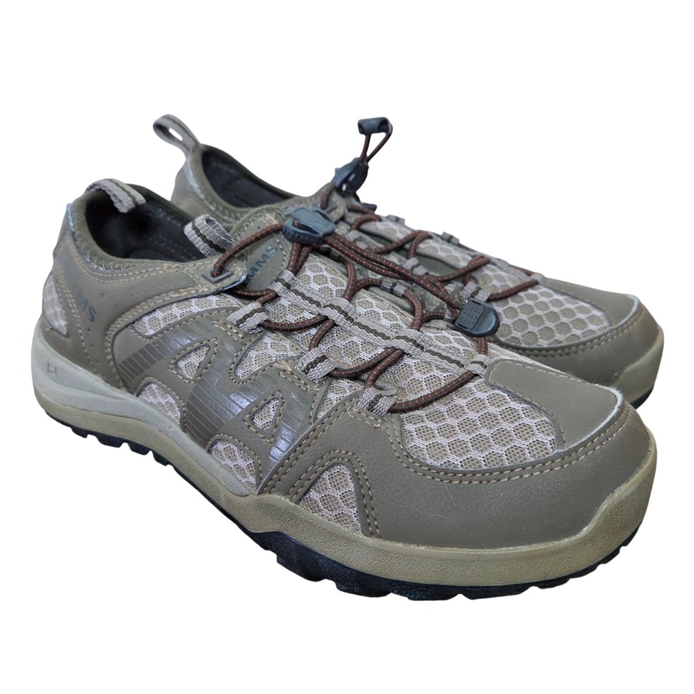 Simms Wet Wading Water Shoes Mens 8 Slip On Bungee Mesh Fly Fishing River